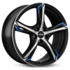 Janta aliaj Ronal R62 blue 8.5x20 5x110 ET35 JBFB - Jetblack-Matt-Frontkopiert