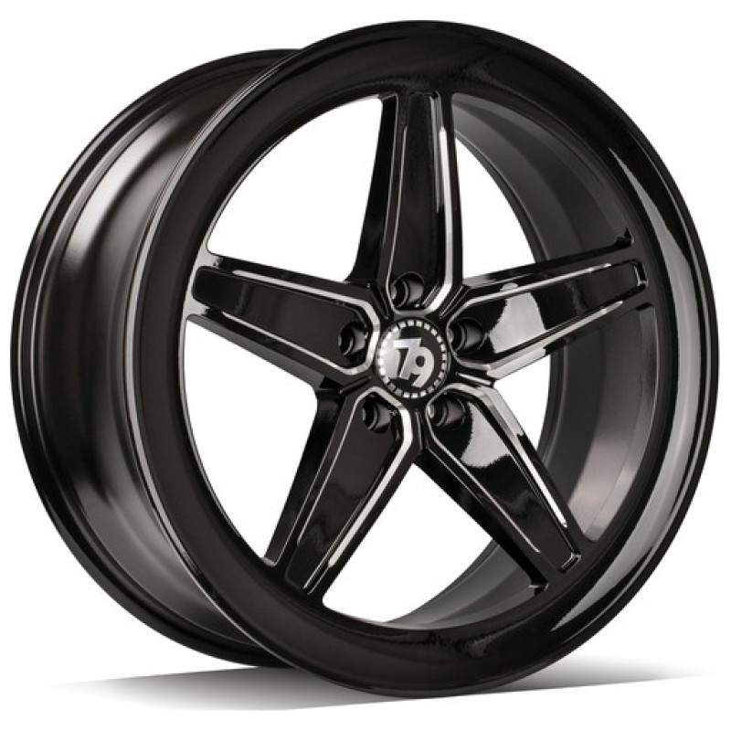 Janta aliaj seventy9 SV-Y 9.0x20 5x112 ET35 BGEP - Black Glossy Edges Polished