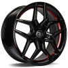 Janta aliaj seventy9 SV-B 8.5x20 5x120 ET35 BGRIL- Black Glossy Red Inner Lip