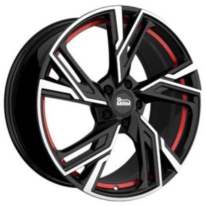 Janta aliaj MAM Leichtmetallräder RS5 7x16 5x108 ET38 BFPRI -  Black Front Polished Red Inside