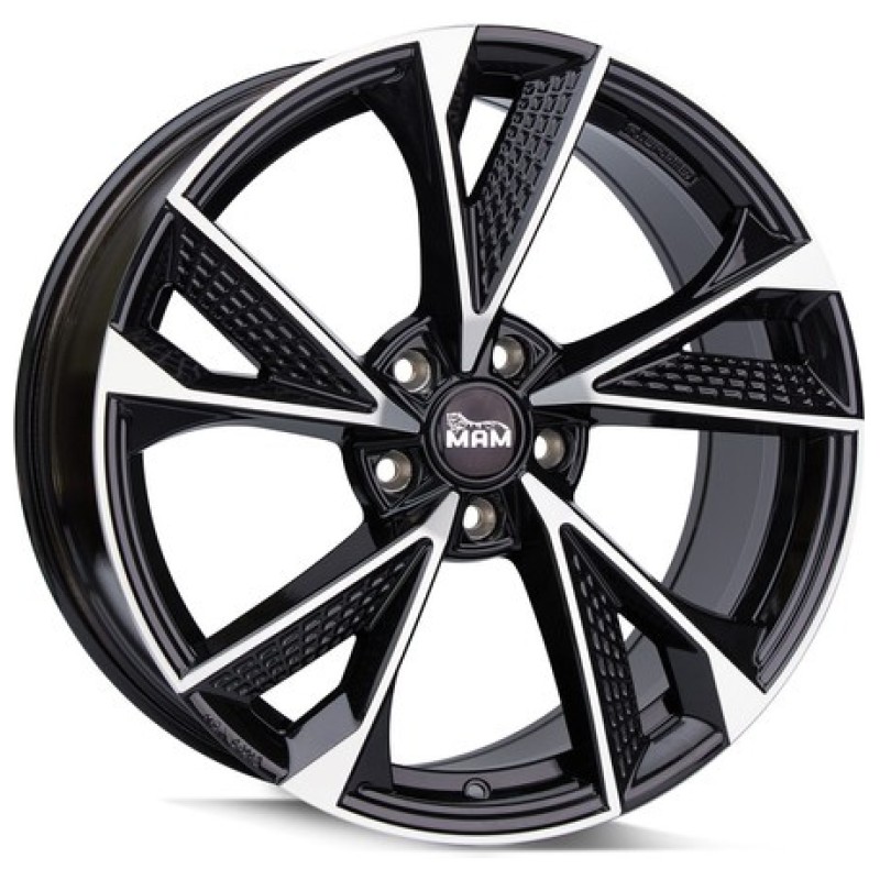 Janta aliaj MAM Leichtmetallräder RS6 7.5x17 5x112 ET45 BFP -  Black Front Polished