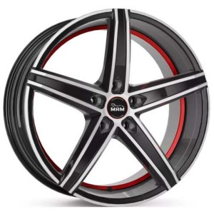 Janta aliaj MAM Leichtmetallräder OX-18 8.5x19 5x108 ET84 BFPRI -  Black Front Polished Red Inside