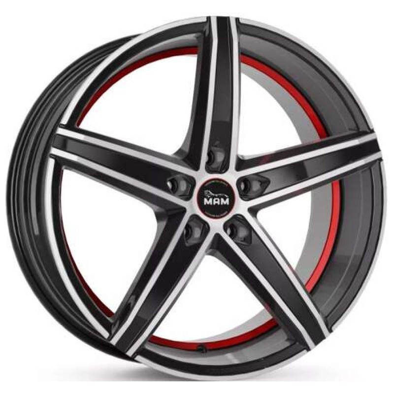 Janta aliaj MAM Leichtmetallräder OX-18 8.5x19 5x108 ET84 BFPRI -  Black Front Polished Red Inside