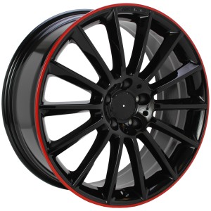 Janta aliaj ORIGINALA MERCEDES A1774011900 8x19 5x112 ET40 CB66.6 Black with red lip