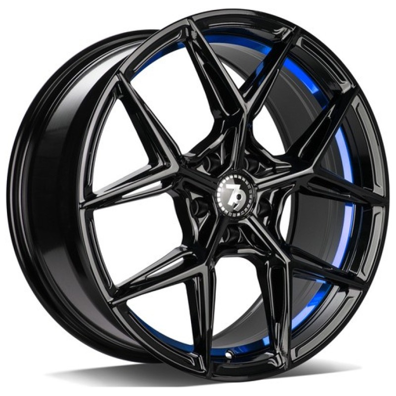 Janta aliaj seventy9 SCF-B 8.0x18 5x112 ET35 BGBIL - Black Glossy Blue Inner Lip