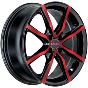 Janta aliaj MAK MILANO 4 4.5x15 4X100 ET35 BLACK AND RED