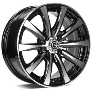 Janta aliaj Carbonado Raven 6.5x15" 4x100;4x98 ET35 BFP - Black Front Polished
