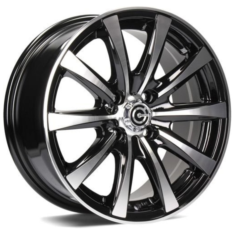 Janta aliaj Carbonado Raven 6.5x15" 4x100;4x98 ET35 BFP - Black Front Polished