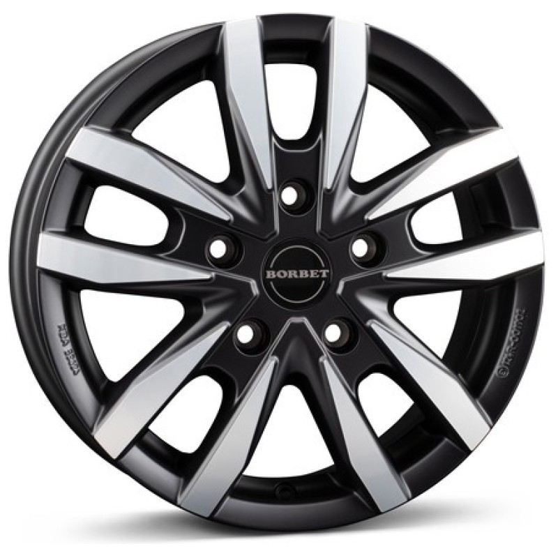Janta aliaj Borbet CW5 6.5x16" 5x120 ET60 BPM - black polished matt