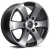 Janta aliaj Carbonado Mammuth 7.0x16" 6x130 ET50 MBFP - Matt Black Front Polished