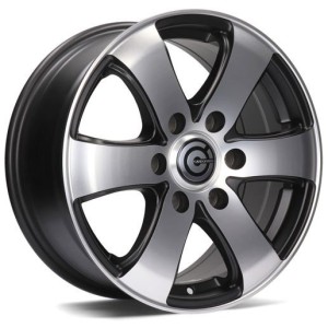 Janta aliaj Carbonado Mammuth 7.0x16" 6x130 ET50 MBFP - Matt Black Front Polished