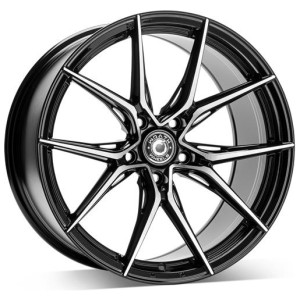 Janta aliaj Wrath Wheels WFX 7.5x17" 5x100 ET40 BP - Black polished