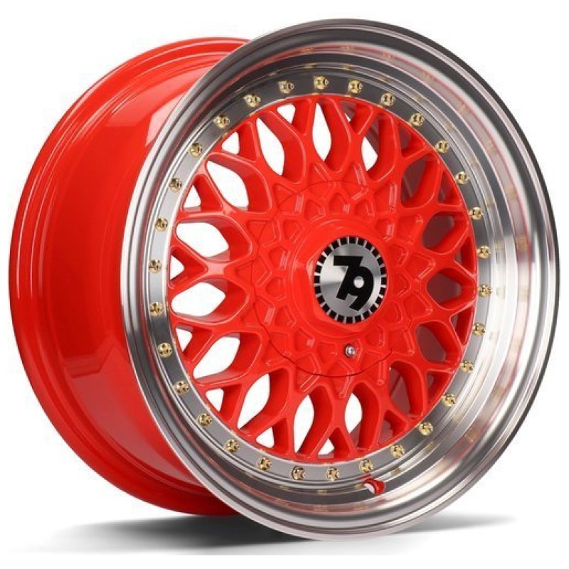 Janta aliaj seventy9 SV-E 7.5x17" 5x112;5x120 ET35 Red LP - Red Lip Polished