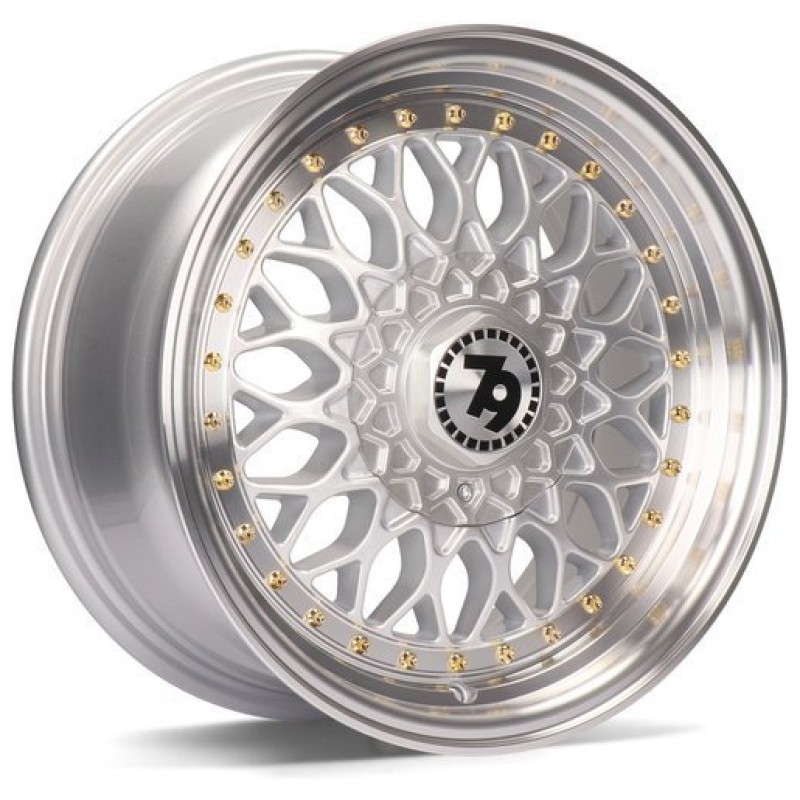 Janta aliaj seventy9 SV-E 7.5x17" 5x112;5x120 ET35 SLP - Silver Lip Polished