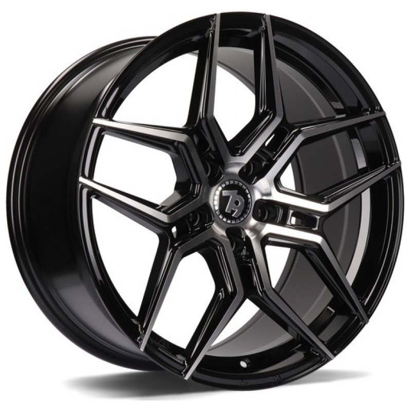 Janta aliaj seventy9 SV-B 8.0x18" 5x112 ET45 BFP - Black Front Polished