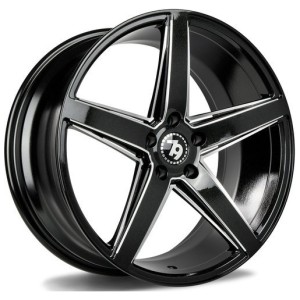 Janta aliaj seventy9 SV-N 9.0x18" 5x112 ET40 BE - Galaxy Black Window Edges