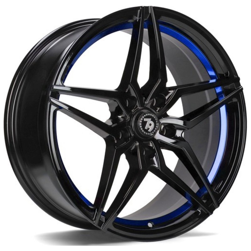 Janta aliaj seventy9 SV-A 8.0x18" 5x120 ET30 BGBIL - Black Glossy Blue Inner Lip