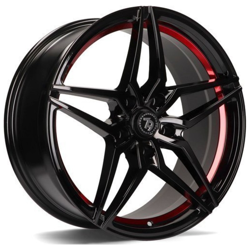 Janta aliaj seventy9 SV-A 8.0x18" 5x120 ET30 BGRIL- Black Glossy Red Inner Lip
