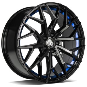 Janta aliaj seventy9 SV-C 8.0x18" 5x120 ET33 BGBIL - Black Glossy Blue Inner Lip