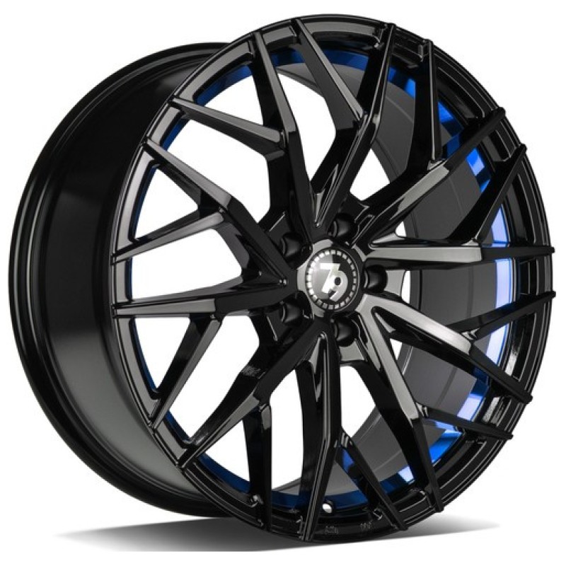 Janta aliaj seventy9 SV-C 8.0x18" 5x120 ET33 BGBIL - Black Glossy Blue Inner Lip