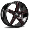 Janta aliaj seventy9 SV-N 8.0x18" 5x120 ET30 BGMR - Black Glossy Milled Red