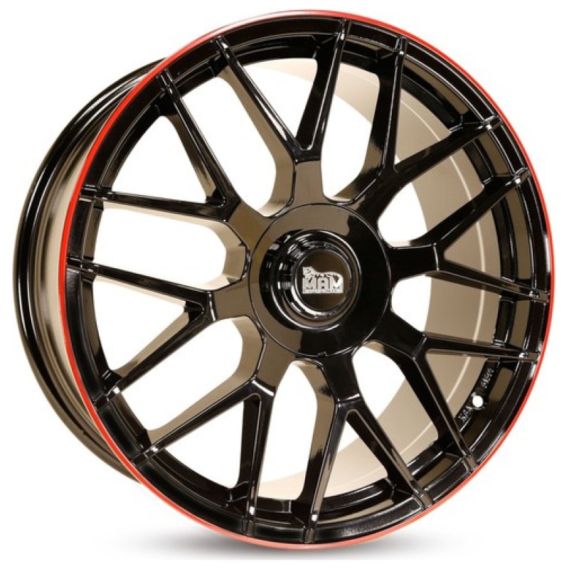 Janta aliaj MAM Leichtmetallräder GT1 8.5x19" 5x100;5x112 ET45 BPLR - Black Painted Lip Red