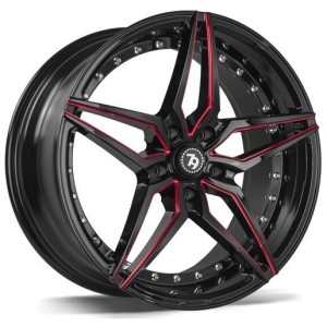 Janta aliaj seventy9 SV-AR 9.5x19" 5x112 ET38 BGMR - Black Glossy Milled Red