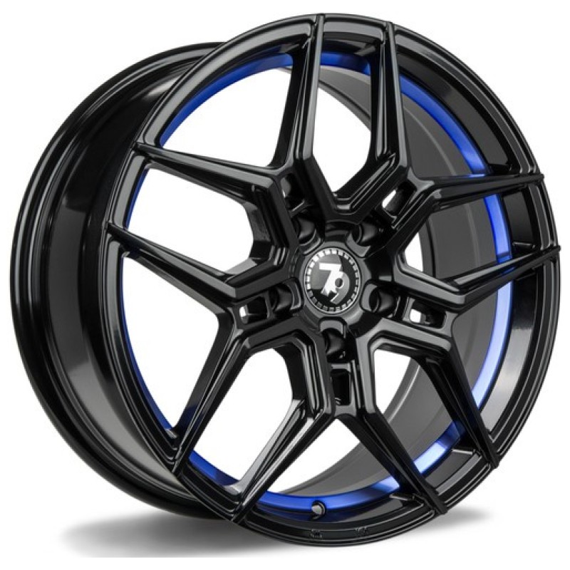 Janta aliaj seventy9 SV-B 9.5x19" 5x120 ET38 BGBIL - Black Glossy Blue Inner Lip