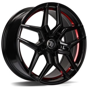 Janta aliaj seventy9 SV-B 8.5x19" 5x120 ET33 BGRIL- Black Glossy Red Inner Lip