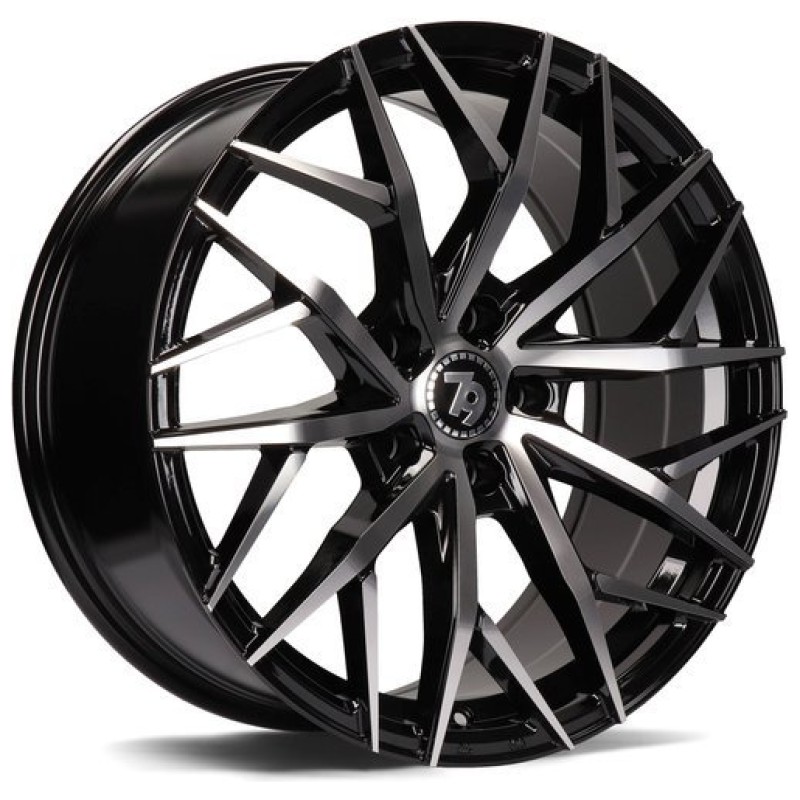 Janta aliaj seventy9 SV-C 8.5x19" 5x120 ET33 BFP - Black Front Polished