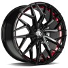 Janta aliaj seventy9 SV-C 8.5x19" 5x120 ET33 BGRIL- Black Glossy Red Inner Lip
