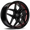 Janta aliaj seventy9 SV-B 8.5x20" 5x112 ET30 BGRIL- Black Glossy Red Inner Lip
