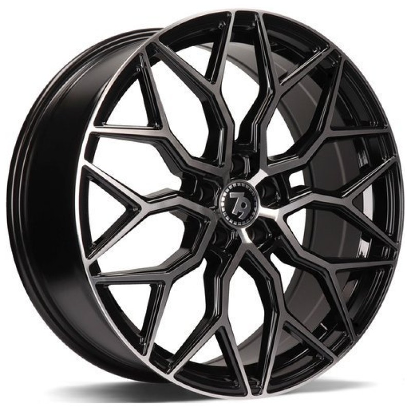 Janta aliaj seventy9 SV-K 8.0x20" 5x112 ET30 BFP - Black Front Polished