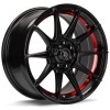 Janta aliaj seventy9 SCF-F 7.0x15 4x100 ET35 BGRIL- Black Glossy Red Inner Lip