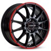 Janta aliaj Ronal R54 7.0x16 4x108 ET25 MCR - Jetblack-Red Rim