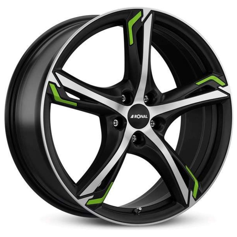 Janta aliaj Ronal R62 green 7.5x17 5x100 ET42 JBFG - Jetblack-Matt-Frontkopiert