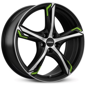 Janta aliaj Ronal R62 green 7.5x17 5x112 ET38 JBFG - Jetblack-Matt-Frontkopiert