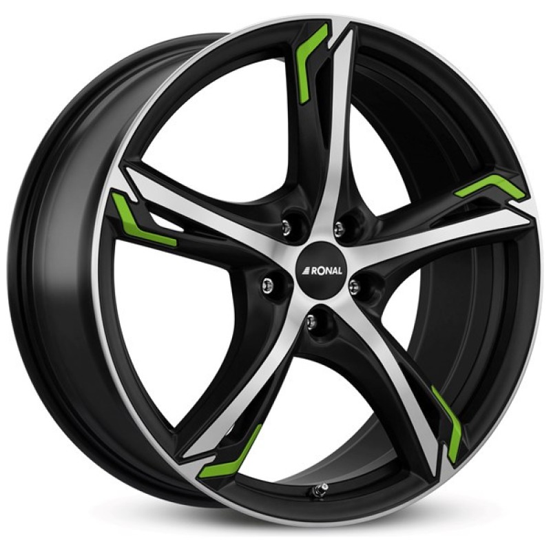 Janta aliaj Ronal R62 green 7.5x17 5x112 ET38 JBFG - Jetblack-Matt-Frontkopiert