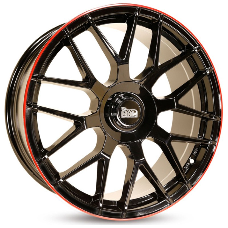 Janta aliaj MAM Leichtmetallräder GT1 8.0x18 5x100 ET45 BPLR - Black Painted Lip Red
