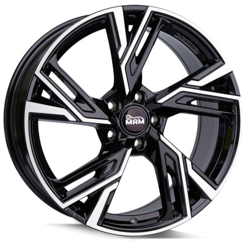 Janta aliaj MAM Leichtmetallräder RS5 8.0x18 5x100 ET38 BFP - Black Front Polished
