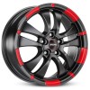 Janta aliaj Ronal R59 7.5x18 5x108 ET40 MCR - Jetblack-Matt-Red Rim