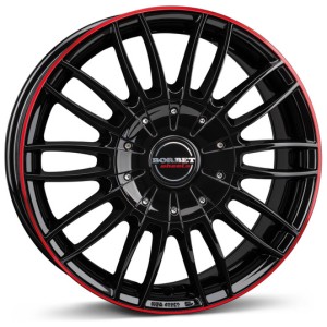 Janta aliaj Borbet CW3 7.5x18 5x112 ET48 BGRR - black glossy red ring