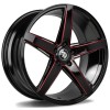 Janta aliaj seventy9 SV-N 9.0x18 5x120 ET35 BGMR - Black Glossy Milled Red