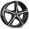 Janta aliaj Ronal R62 red 7.5x18 5x120 ET42 JBFR - Jetblack-Matt-Frontkopiert