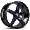 Janta aliaj seventy9 SV-N 8.5x19 5x120 ET30 BGBR - black glossy milled blue