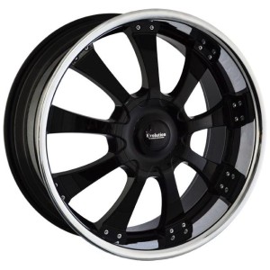 JANTA Evolution S018A CB70.1 10/22 115 ET40.0 Black with stainless steel lip