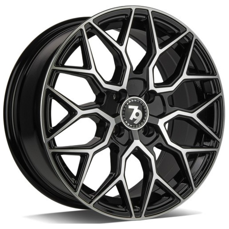 Janta aliaj seventy9 SV-K 7.0x16" 4x100 ET38 BFP - Black Front Polished