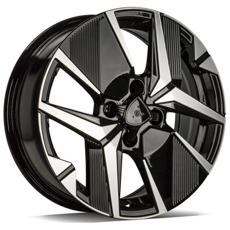 Janta aliaj Carbonado LOIRE 6.5x16" 4x108 ET32 BFP - Black Front Polished