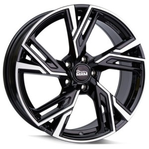 Janta aliaj MAM Leichtmetallräder RS5 6.5x16" 4x108 ET20 BFP - Black Front Polished
