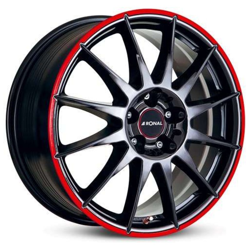 Janta aliaj Ronal R54 7.0x16" 5x100 ET38 MCR - Jetblack-Red Rim